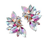 Orecchini Farfalla Colorati con Pietre Brillanti in Lega di Zinco 1 Paio | Design Delicato e Chic, Leggerezza al Tatto, Chiusura Sicura per Party Serali e Anniversari