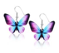 Orecchini Farfalla, Colorato Orecchini Farfalla Carini in Acrilico, Pendenti Regali Farfalle, Gioielli Farfalle Primaverili, per Carnevale, Primavera, San Valentino, Matrimonio (B)