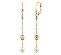 Orecchini Fascination by Ellen K. in oro giallo 585/- sfere e perle lucide