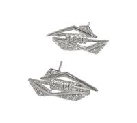 Orecchini fatti a mano in rame a forma di barche a vela con pietre di zircone distintivi orecchini a perno gioielli di moda accessori regalo barche a vela orecchini per le donne, Misura unica, come
