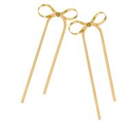 Orecchini Fiocco Donna 1 Paio in Rame, Stile Minimalista Oro | Look Raffinato per Serate e Appuntamenti, Gioielli Donna dal Profilo Distintivo, per Invitati a Eventi