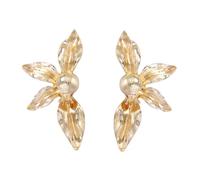 Orecchini floreali esagerati da donna, design dal design floreale in stile elegante, gioielli da festa in lega premium, ornamenti per orecchie accattivanti alla moda