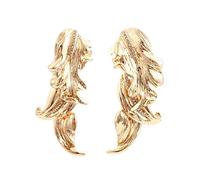 Orecchini foglia d'oro per le donne, orecchini con nappe a foglia di piante per ragazze, orecchini pendenti con dichiarazione di foglie d'oro ipoallergenici, orecchini pendenti con foglie di fiori