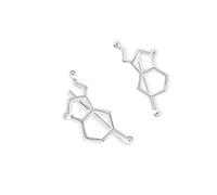 Orecchini Formula chimica Geometria semplice Compleanno Anniversario Gioielli Regali Accessori Donna Grande Facile da usare e facile Design pratico