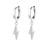 Orecchini Fulmine Brillantini Per Donna - Orecchini a Clip Stile Stradale in Rame E Zircone Design Elegante E Delicato
