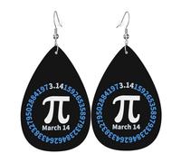 Orecchini Funny Pi Day Spiral Pi Math 3.14 Ciondolo Orecchio Colorati Orecchiniin Pelle Leggeri Pendenti Per Carnevale Feste Donne