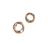 Orecchini geometrici con zirconi, orecchini a perno asimmetrici con zirconia cubica, alla moda, minimalisti, a clip, per uso quotidiano