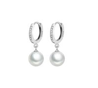 Orecchini geometrici di perle di zircone in rame, orecchini pendenti alla moda, orecchini a goccia da donna, leggeri e senza fardello, adatti per abiti quotidiani e sul posto di lavoro da donna