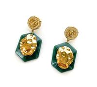 Orecchini geometrici in acciaio inossidabile con dettagli in acrilico, gioielli moderni leggeri per le donne da indossare tutti i giorni, orecchini moderni non corrispondenti da indossare tutti i