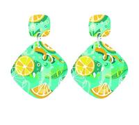 Orecchini geometrici in acrilico - Orecchini pendenti quadrati minimalisti per donna, leggeri per piscina e spiaggia estive(HA1475)