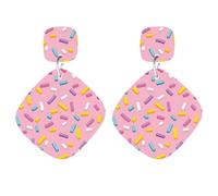 Orecchini geometrici in acrilico - Orecchini pendenti quadrati minimalisti per donna, leggeri per piscina e spiaggia estive(HA1479)