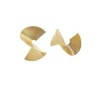 Orecchini geometrici irregolari in metallo, orecchini pendenti a forma di ventaglio da donna, gioielli minimalisti di alta qualità, accessori eleganti versatili