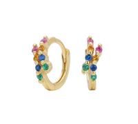 Orecchini geometrici minimalisti in argento sterling con zirconio gioielli da donna, Metallo