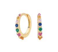 Orecchini geometrici minimalisti in argento sterling intarsiato con zirconi accessori di design da donna, Metallo