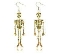 Orecchini gotici con teschio di scheletro di Halloween per le donne spettrale teschio scheletro orecchini pendenti scheletro acrilico orecchini a goccia per feste di Halloween accessori gioielli
