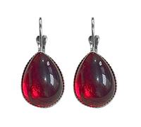 Orecchini gotici rosso sangue per donne ragazze moda mistero strega gioielli accessori regalo rosso goccia cristallo orecchini magici, Silicone