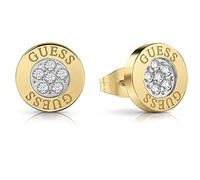 Guess orecchino rotondo color oro con zirconi JUBE02158JWYGT/U, Pequeño, Acciaio inossidabile, Zirconia cubica