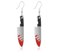 Orecchini Halloween Donna, Orecchine Coltello Spaventosi, Halloweens Ciondola Gli Orecchini, Accessorio per Costume da Vampira e Strega, Regalo di Gioielli Halloween per Donne Ragazze