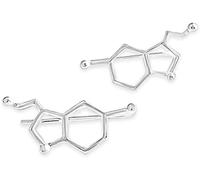 Orecchini Happiness Serotonin Molecule, Orecchini Happiness Neurotransmitter, Orecchini di serotonina Gioielli di Chimica Organica per Gli Amanti della Scienza e Science Major Practical Treatment