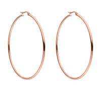 ® Orecchini Hoops (argento) orecchini a cerchio da donna in acciaio inossidabile