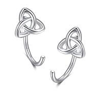 Orecchini Huggie Hoops in argento sterling 925 Little Paw Panda Coccinella Bunny Butterfly Cat Peace Infinity Wishbone Huggie Hoop Orecchini Orecchini a due fori alla moda per le donne