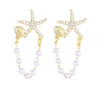 Orecchini in acciaio inossidabile per le donne L'ultima moda in stile europeo è adatto per donne gioielli da festa orecchini calcolatrice, 3.4X1.4CM, Metallo