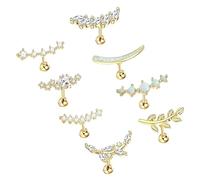 Orecchini in acciaio inox a forma di mezzaluna geometrica, stile gotico, per uso quotidiano, idea regalo, Misura unica, come descritto, come descritto