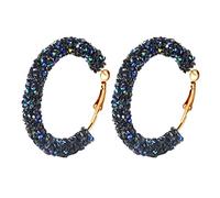 Orecchini in alluminio nero grande esagerato lucido punk gioielli bianchi da donna retrò orecchini penetranti, Taglia unica, lega e acrilico, Nessuna pietra preziosa