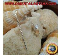 Orecchini in argento 925 ‰ a catenina con stella sotto l'ombrello da 6 cm.