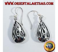Orecchini in argento 925‰ a forma di Fiamma fuoco