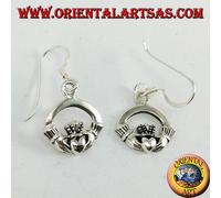 Orecchini in argento 925 ‰ celtico di Claddagh simbolo di amore lealtà amicizia
