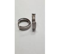 ORECCHINI IN ARGENTO 925 CERCHI 3 FILE 22MM ZIRCONI SCATTO (AMFO0194)