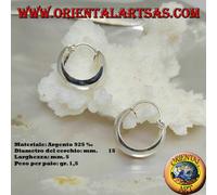 Orecchini in Argento 925‰ cerchi lisci bombato spessore da 5 mm (classica)
