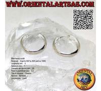 Orecchini in Argento 925‰ cerchi lisci bombato spessore da 5 mm (classica)