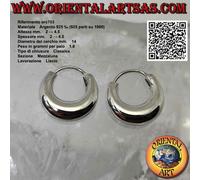 Orecchini in Argento 925‰ cerchi lisci semplici a mezzaluna (classica)