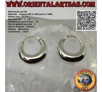 Orecchini in Argento 925‰ cerchi lisci semplici a mezzaluna (classica)