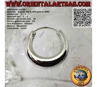 Orecchini in Argento 925‰ cerchi lisci semplici a mezzaluna (classica)