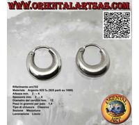 Orecchini in Argento 925‰ cerchi lisci semplici a mezzaluna (classica)