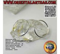 Orecchini in Argento 925‰ cerchi lisci semplici da 1,5 x 12/14/16/18/20/22/25/30