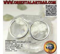 Orecchini in Argento 925, cerchi lisci semplici da 2,5 mm di spessore (classica)
