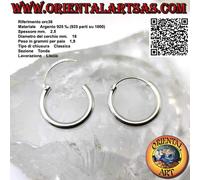 Orecchini in Argento 925, cerchi lisci semplici da 2,5 mm di spessore (classica)