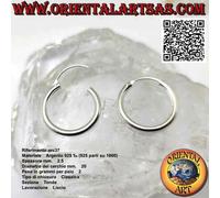 Orecchini in Argento 925, cerchi lisci semplici da 2,5 mm di spessore (classica)