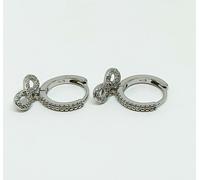 ORECCHINI IN ARGENTO 925 CERCHI ZIRCONE E INFINITO PENDENTE CON ZIRCONI STO0321