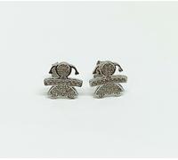 ORECCHINI IN ARGENTO 925 DA LOBO A FORMA BEBE FEMMINA MEDIA ZIRCONI (STO0342)