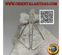 Orecchini in argento 925‰ da lobo con filo a triangolo ottusangolo pendente
