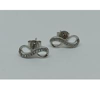 ORECCHINI IN ARGENTO 925 LOBO INFINITO LISCIO/ZIRCONI 5,5 MM X1 2,5 MM(AMFO0406)