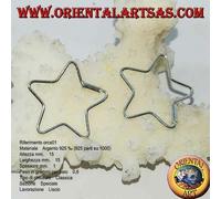 Orecchini in argento a filo, stella infilabile (varie dimensioni)