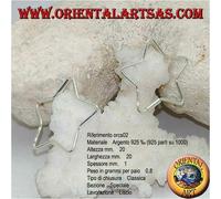 Orecchini in argento a filo, stella infilabile (varie dimensioni)