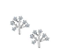 Orecchini in argento a forma di albero dei desideri coreano, moda da donna, personalità, stile semplice con ramo e diamanti, orecchini raffinati, produttore diretto, vendita all'ingrosso