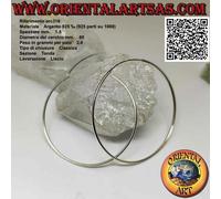 Orecchini in argento cerchi lisci semplici da 1,5 di spessore da 35 Ø a 60 mm